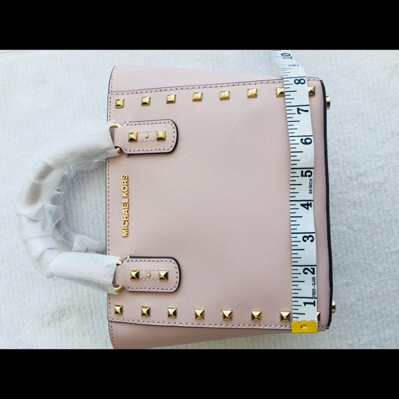 SOLD Michael Kors Sandrine Stud Crossbody Pink - Picture 7 of 8